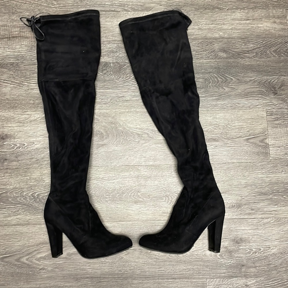Suede over the knee thigh high boots